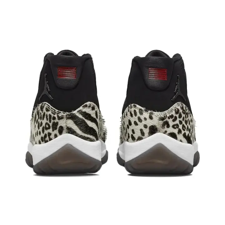 Leopard Zebra Mixed Animal Print Retro High Top Sneaker Collectible Ornament, White Translucent Gum Sole Vintage Sports Collectible Display Accessory for Hobby Collection Decor Gift