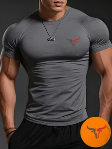 Men's White Short Sleeve Compression Fitness T-Shirt