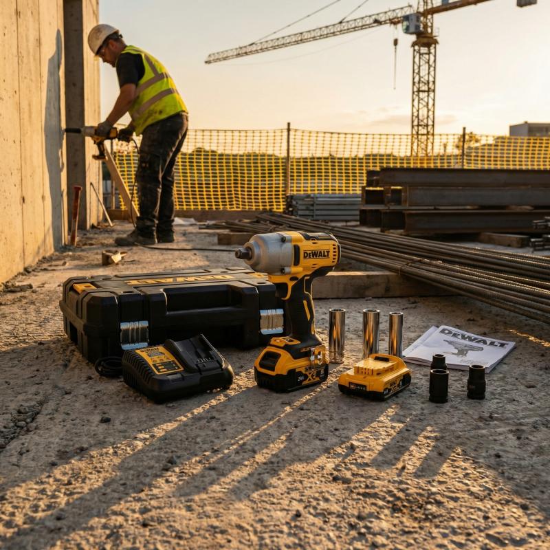 Dewei Dcf900 Electric Impact Wrench Brushless Cordless 1/2 Inch Compact Three-Speed Adjustable Pneumatic Massage Gun Tire Remover 20V