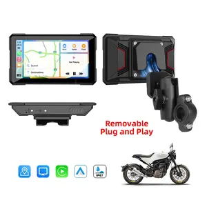 Wireless Carplay & Android Auto Motorcycle Display Screen, Magnetic Quick Release, 5-Inch Ip67 Waterproof Touchscreen, Bluetooth-compatible Navigation