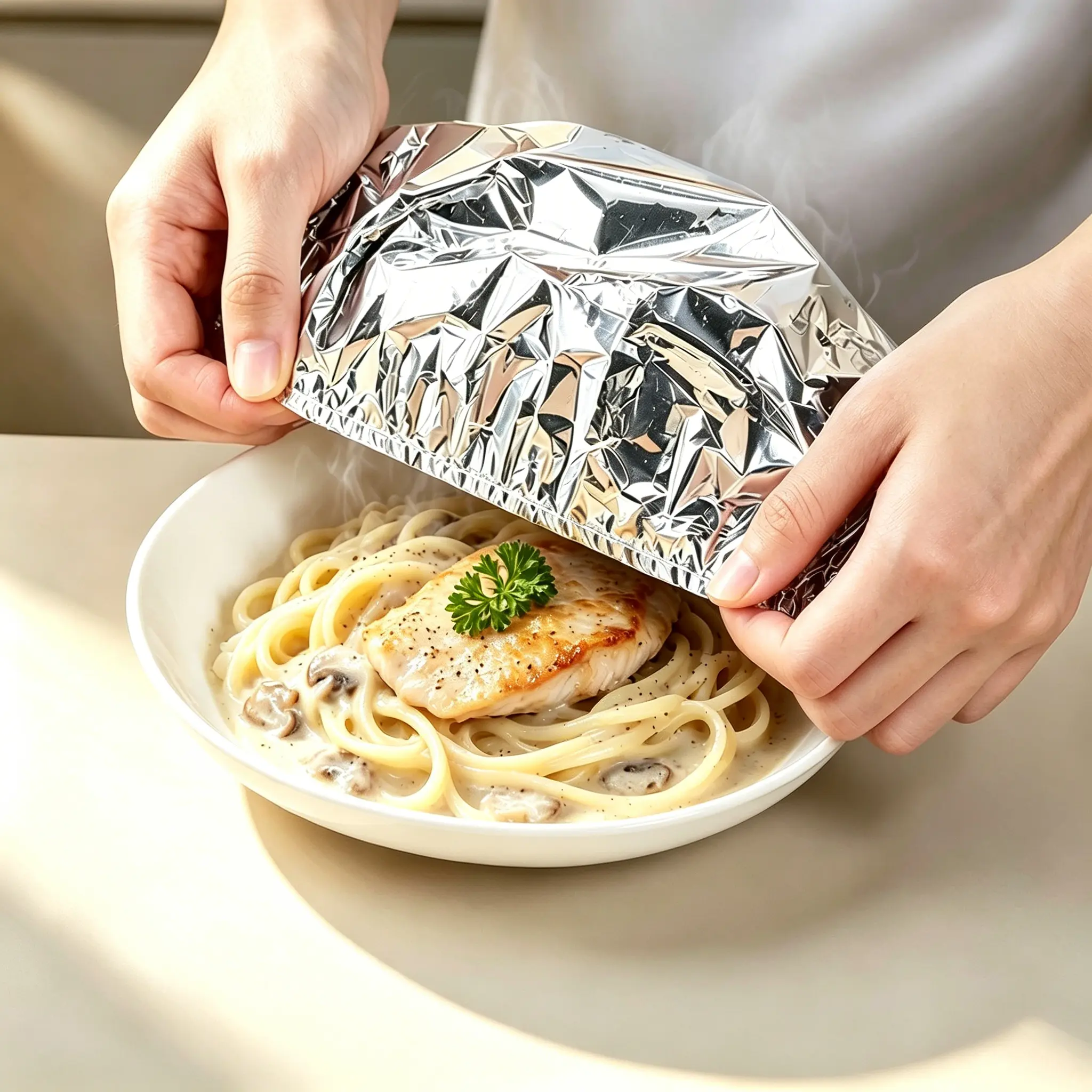 50 PCS Reusable Aluminium Foil Food Storage Covers - Adjustable, Elastic, Insulating Kitchen Cooking Accessories for Home Bowl Dust Protection