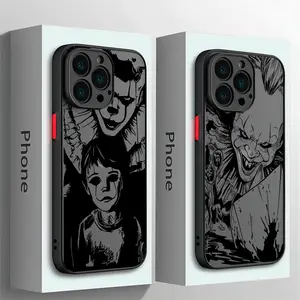 Scary Clown Horror Phone Case For iPhone16  15 14 13 12 11 Pro Max X  XSMax  Plus Matte Transparent Back Cover