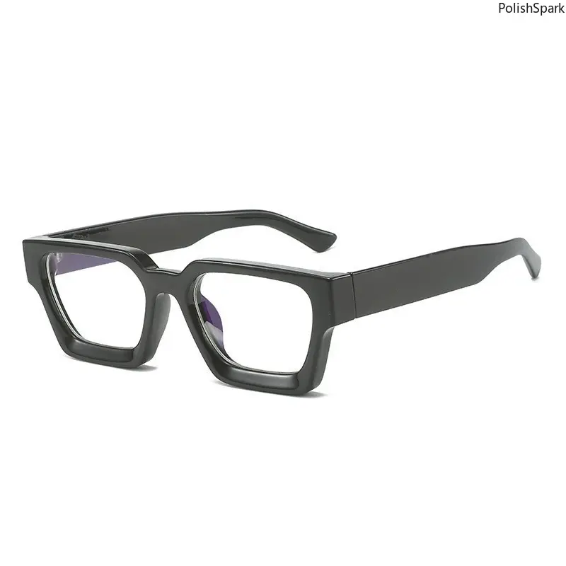 Retro Square Blue Light Blocking Glasses for Men and Women with Thick Frames, Anti-Eyestrain Computer Eyewear, Blue Light Glasses