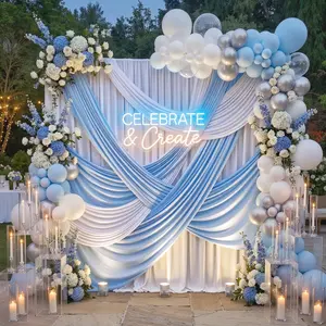 【Memorial Day 】4x10FT Backdrop Curtains  Wrinkle-Free Polyester Drapes for  Graduation Decorations 2026 Baby Shower Birthday Wedding Stage Pink Party and PhotographyBackgrounds