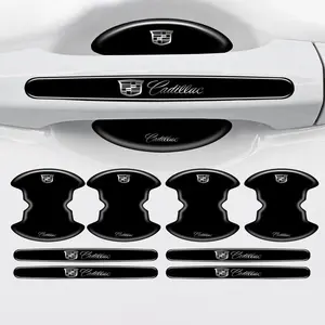 4PCS/8PCS Car Door Handle Bowl Protective Stickers Anti-collision Decal for Cadillac Escalade CTS DTS STS XTS ATS BLS SLS Deville CT5 CT6 XT5 XT6 Car Decals