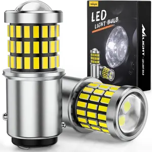 Nilight 57LED 1157 6100K Cool White 2057 2357 BAY15D 7528 LED Bulb (Pair) Super Bright Waterproof Headlight Headlamps  dealsforyoudays