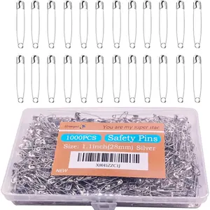 1000PCS Upgraded 1.1inch(28mm) Small Silver Safety Pins Rust-Resistant Nickel Plated Steel Sharp Edge for Clothes Sewing Arts Crafts Decoration