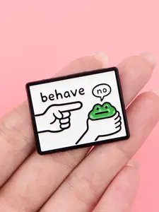 Funny Frog Enamel Pin, Fashion Zinc Alloy Badge, Cute Backpack & Clothing Accessory, Hat Pins, Lapel Pins, Perfect Gift for Friends, Alloy Brooch Pin, All Seasons
