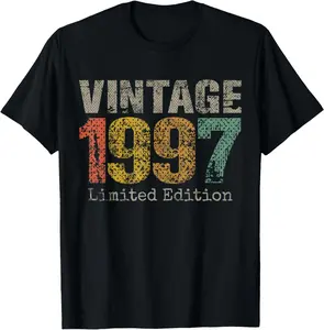 100% cotton 27 years old gifts vintage 1997 limited edition 27th birthday t-shirt Breathable Classic