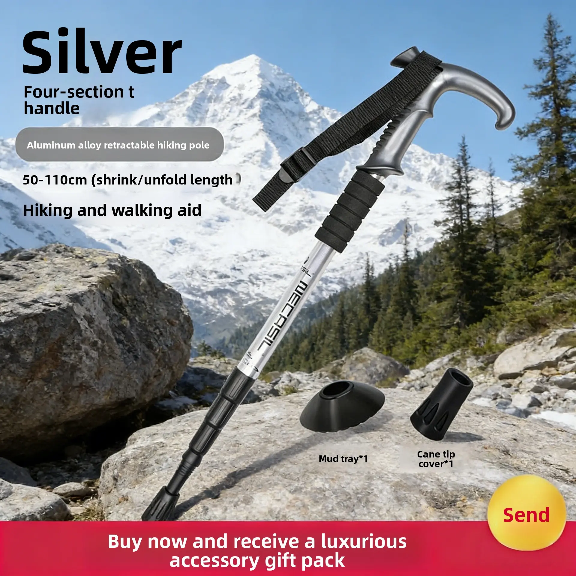 1 high-quality [curved handle silver]