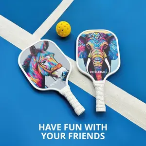 USAPA Ready Pickleball Paddle Set (2 Pack) - Fiberglass Face, Polypropylene Honeycomb Core, Lightweight Durable Paddles, Anti-Slip Cushion Grip, 2 Pickleballs, Carry Bag, for Beginners & Family Play