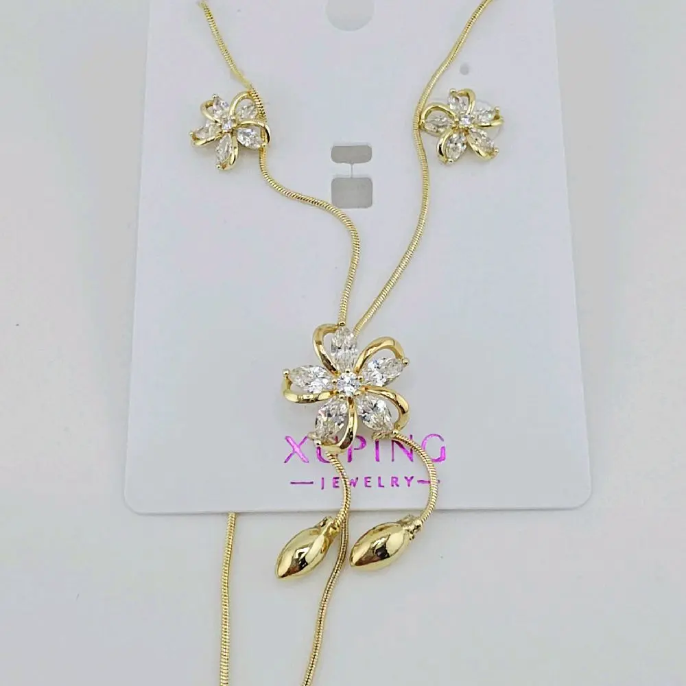 set xuping 14k gold plated set xuping 14k gold plated