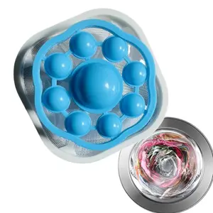 Machine Hair Filter Ball 3 Pack, Reusable Floating Hair Filter Bag for Washing Machine, Spherical Lint Catcher Pet Hair Remover, Laundry Mesh Trap for Dog Cat Fur