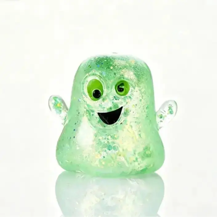 Cute Spooky Halloween Green Glittery Ghost Selfie Accessory for Mobile Phones