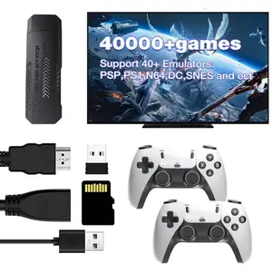 X2 Retro Game Stick, Plug and Play Video Game Stick with 40,000 Games, Retro Arcade Game Emulator Handheld Game Console 4K with Dual 2.4G Controllers