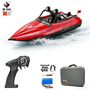 WLtoys WL917 Red RC Speedboat 2.4G High Speed Electric Racing Boat with LED Light Outdoor Water Toy for Kids Adults Gift 2026