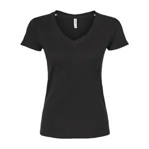 Tultex Women�'s Slim Fit Fine Jersey V-Neck T-Shirt