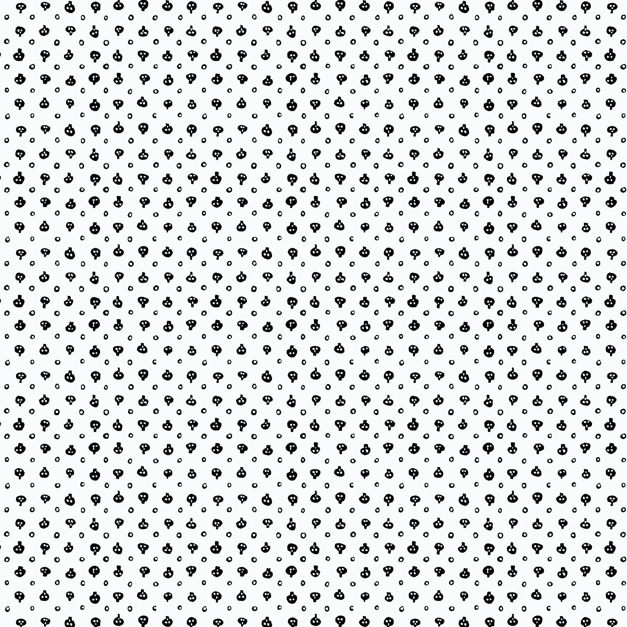 Fabric Cloud9 Black Skull Dot Dem Bones by the Quarter Yard 229169