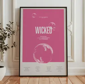 WICKED Glinda Vintage Style Poster, Broadway Musical Poster
