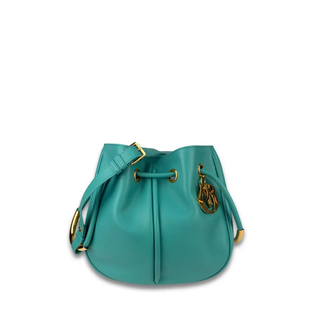 Pre-owned Dior Leather Shoulder Bags Teal Nolita Hobo