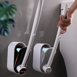 Hygienic Disposable Toilet Brush No Touch Toilet Cleaning System with 24 Refill Heads for Easy Maintenance