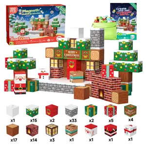 TIMETOME Magnetic Building Blocks 200PCS 2cm Cubes 19 Designs STEM Learning Toys for Kids 3-10+ Boys Girls Christmas Birthday Gift