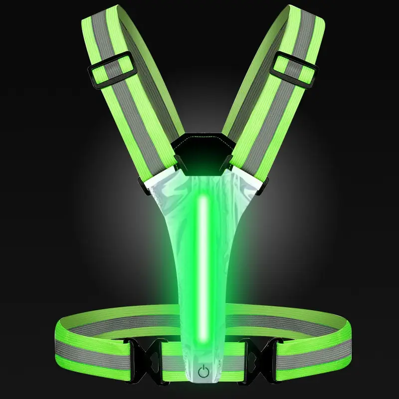 Colorful green * glow bar * mesh vest *