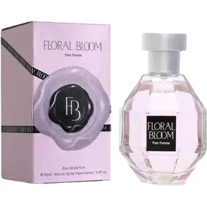 Floral Bloom Pour Femme Eau de Parfum 100ml Natural Spray Vaporsateur Perfume for Women Oriental Floral Fragrance with Bergamot Osmanthus Tea Orchid Jasmine Patchouli Musk Vanilla