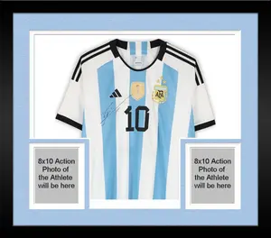 Framed Lionel Messi Argentina National Team Autographed 2024 adidas Replica Jersey - Front Signed - World Cup Champions Patch - Fanatics Authentic Certified