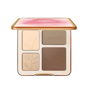 Venrock 4-Color Contouring Palette, Matte Highlight and Silhouette Shades, Stereoscopic Facial Shading