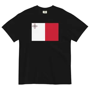 Malta Flag T-Shirt | Unisex Premium Heavyweight Tee | National Emblem & Patriotic Apparel