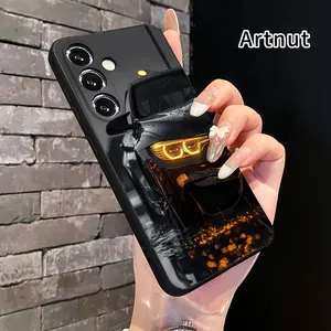 Rainy Car Glow Pattern Phone Case Compatible with Samsung Galaxy S23 Ultra S24 Plus S26 S25 S22+ Shockproof Full Camera Protection Durable Slim Silicone Cover