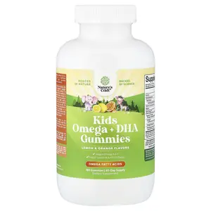 Nature's Craft Kids Omega + DHA Gummies, Lemon & Orange, 180 Gummies
