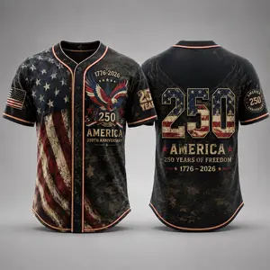 America 250th Anniversary Baseball Jersey, Custom Name USA Jersey, 1776 2026 Patriotic Shirt, 4th of July Gift, Freedom Jersey