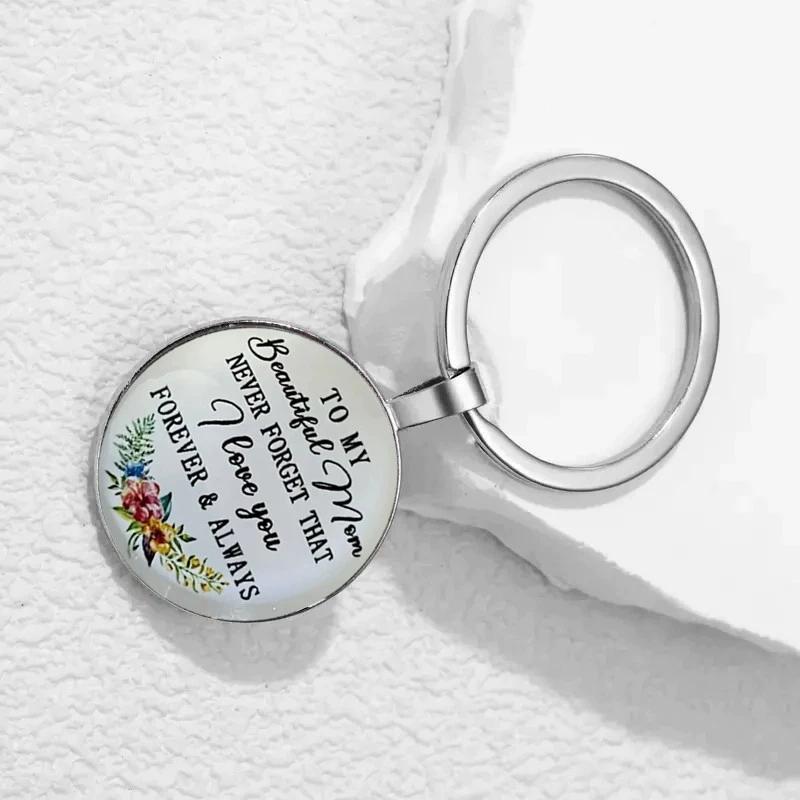 Time circular pattern keychain for Thanksgiving, Mother's Day, Father's Day and birthday -HN331-2