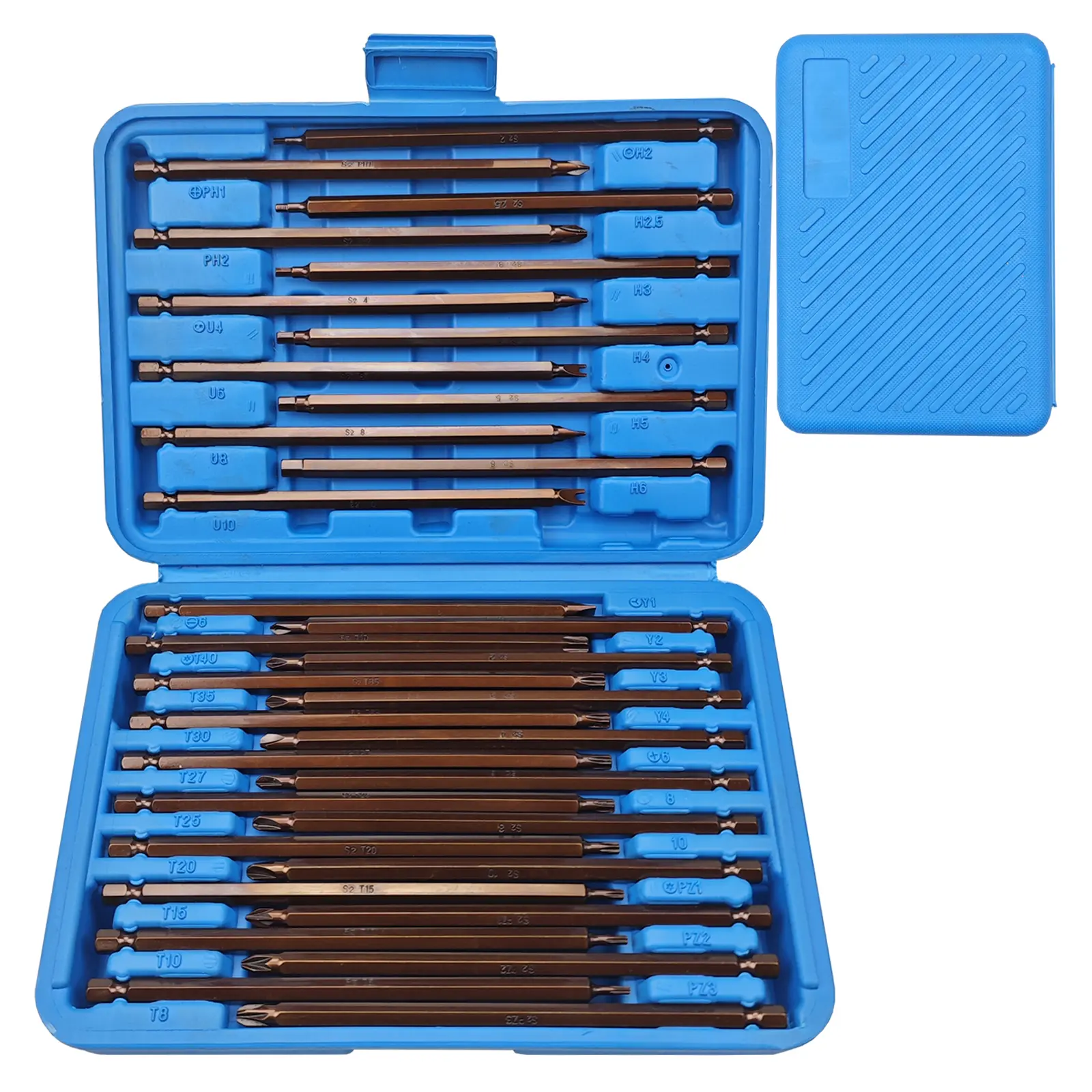 32-Piece S2 Steel 1/4" Extra Long Security Power Bit Set - 6" Tamper Proof Bits, Durable - For Professionals - Ideal Gift for Mechanics & Construction Workers