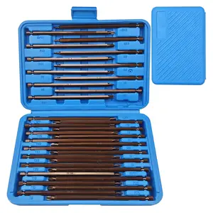 32-Piece 1/4" Shan Extra Long Security Power Bit Set, 6" Long Tamper Proof Security Bits, S2 Steel - Durable & Secure - For Professionals & DIY Enthusiasts - Ideal Gift for Mechanics & Construction Workers