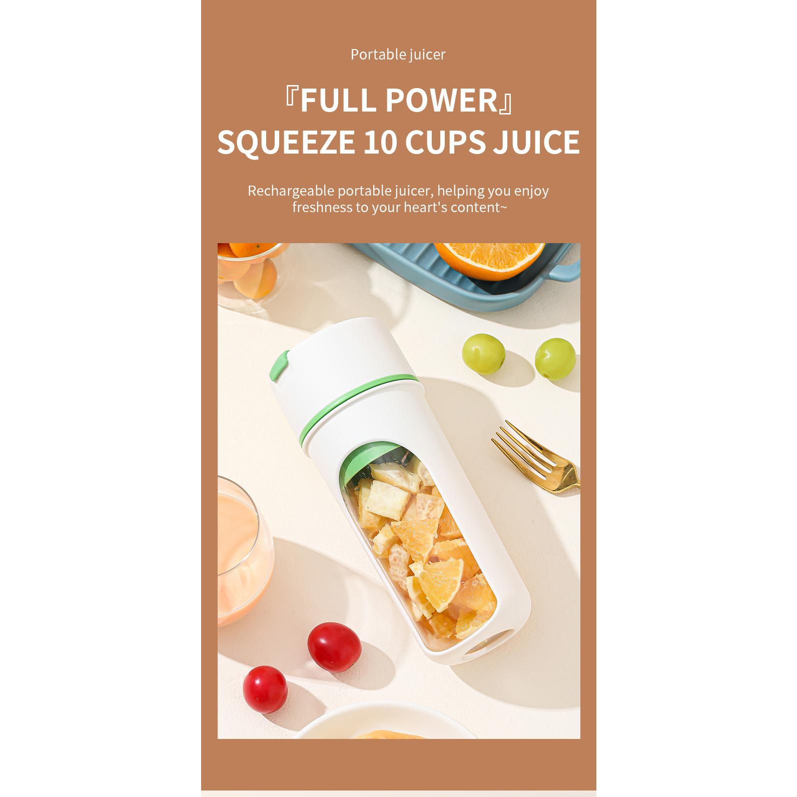 Kitchen Electric Juicer USB Charging Wireless Juices Blender Fruit Orange Mixer Squeezer Machine Ice Crush Cup Food Processor