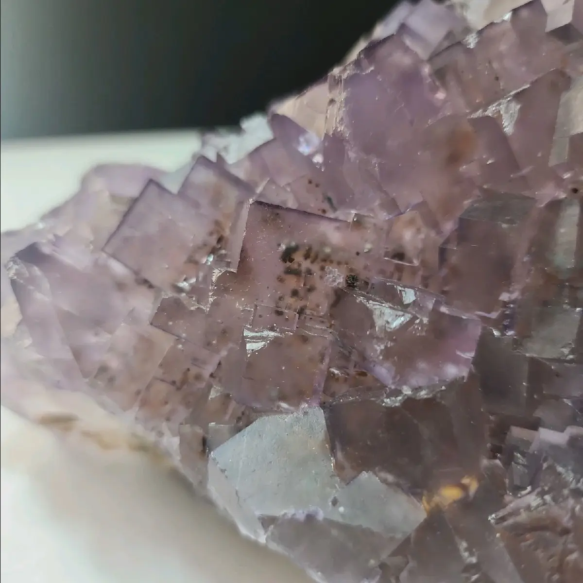 Cubed Fluorite with Galena Inclusions from Illinois