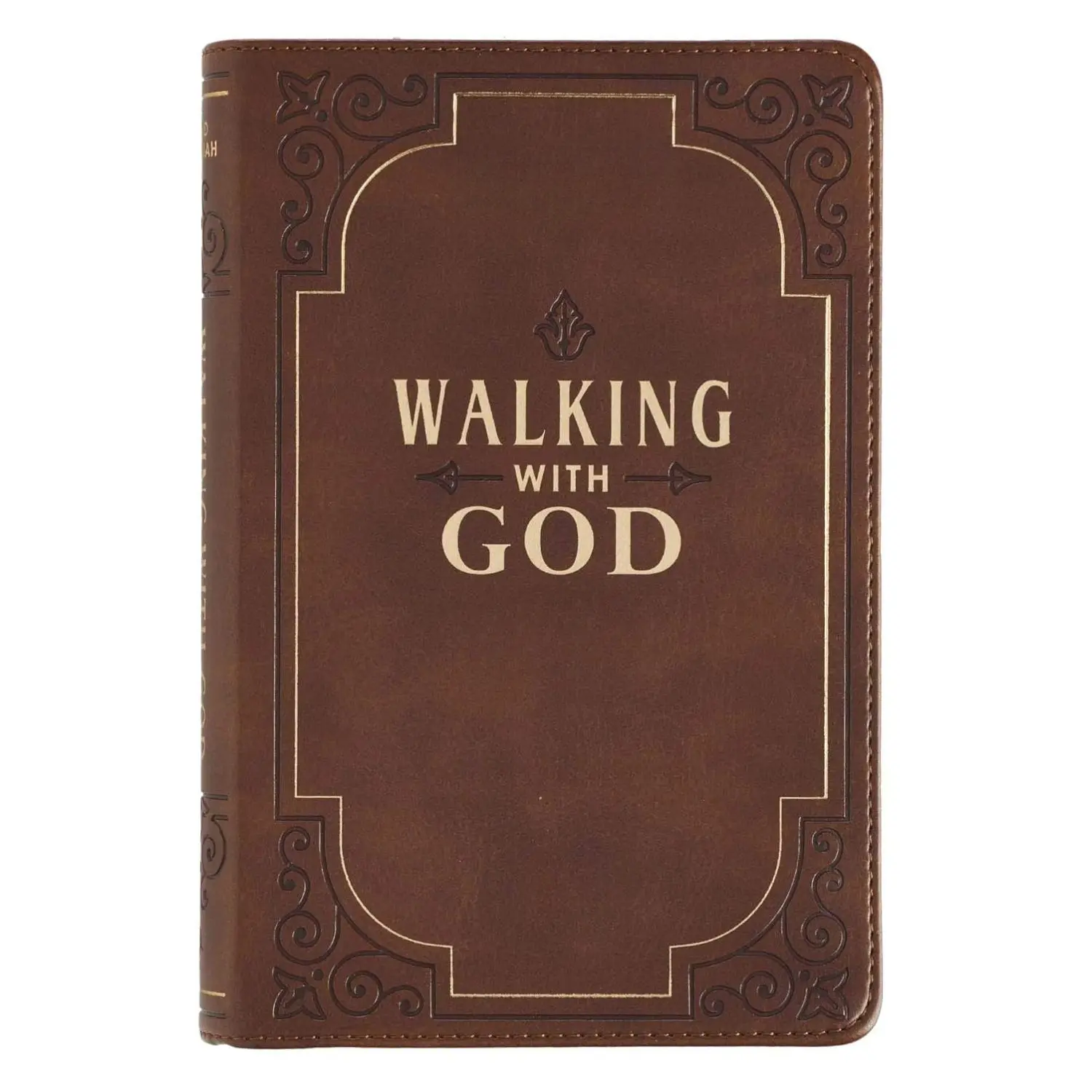 Walking with God Devotional - Brown Faux Leather Daily Devotional for Men & Women 365 Daily Devotions