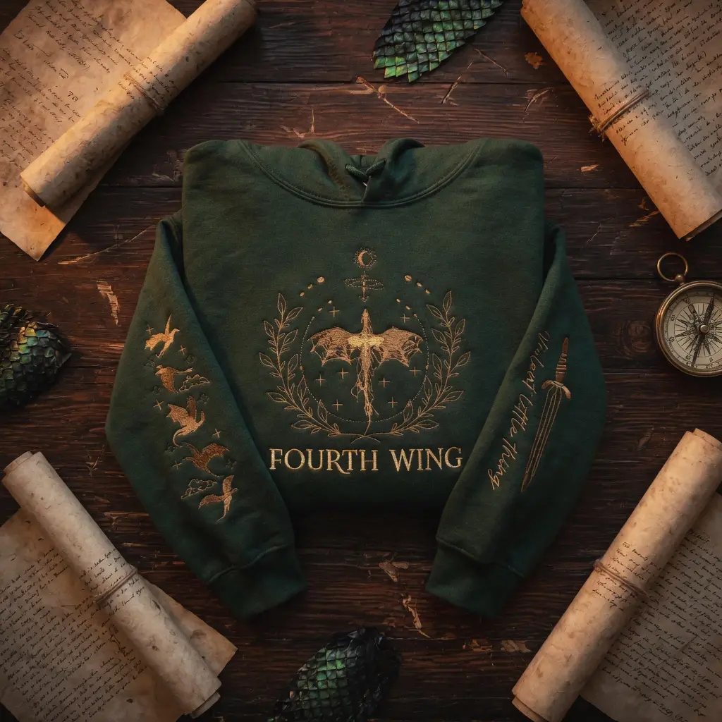 Embroidered Basgiath War Collage Sweatshirt, Book Dragon Sweater, Fantasy Book Shirt, Riders Quadrant Shirt, Fourth Wing Shirt, Dragon Rider