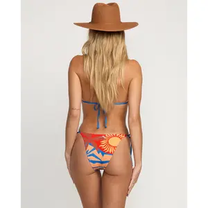 Feel The Heat Tie-Side Hike Bikini Bottom - Multi