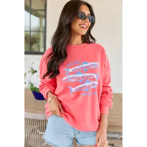Italia Sardines Light Red Graphic Sweatshirt