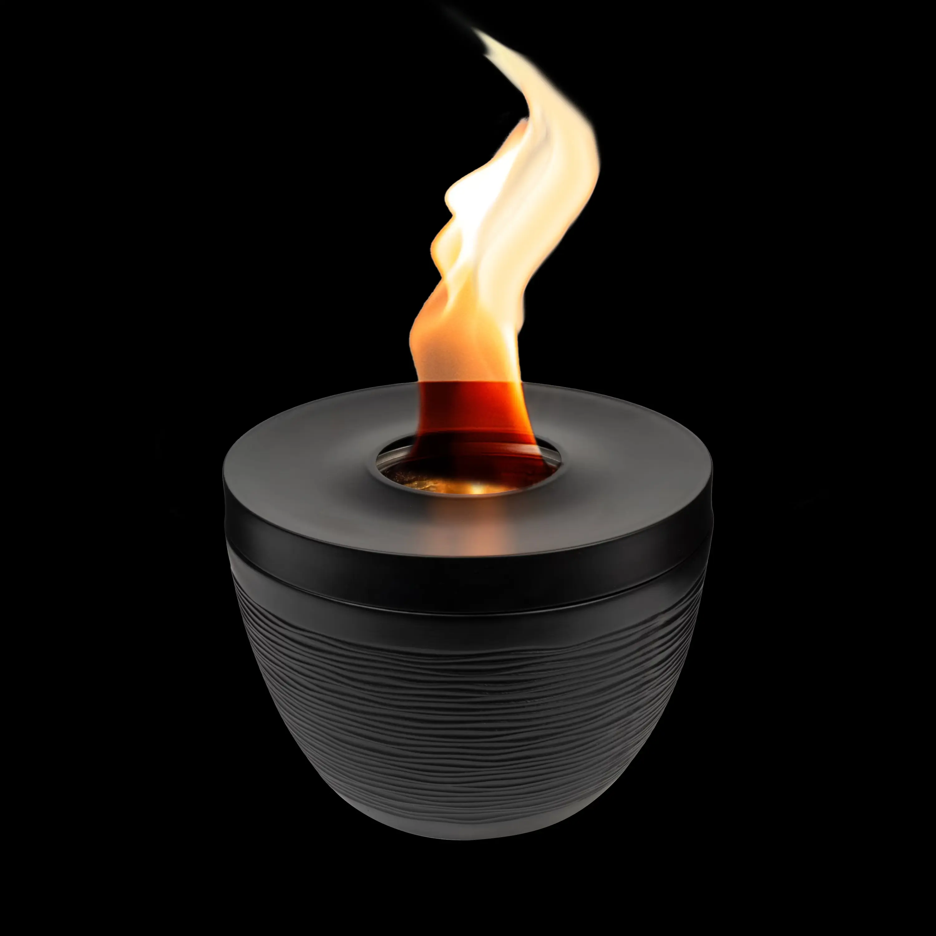 Tabletop Fire Pit Small Smokeless Mini Fireplace for Indoor Outdoor Patio & Balcony Decor, Tabletop Fireplace 6.5" x 5" - Onyx