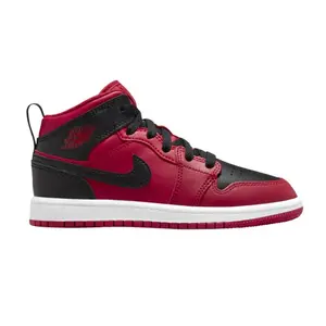 Little Kid's Jordan 1 Mid "Reverse Bred" Gym Red/Blck-White (640734 660)