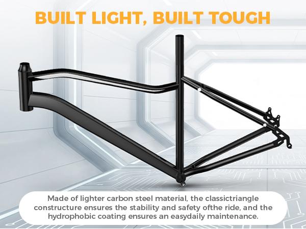 Hopcycle Electric Bike for Adults 500W/750W, Up to 55 Miles, 20MPH Electric Mountain Bike, 26'' Tires Lightweight E-Bike for Commuting Mountain Road Sand