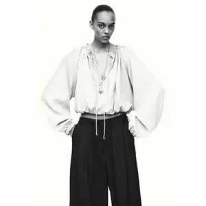 H&M Bubble-hem blouse