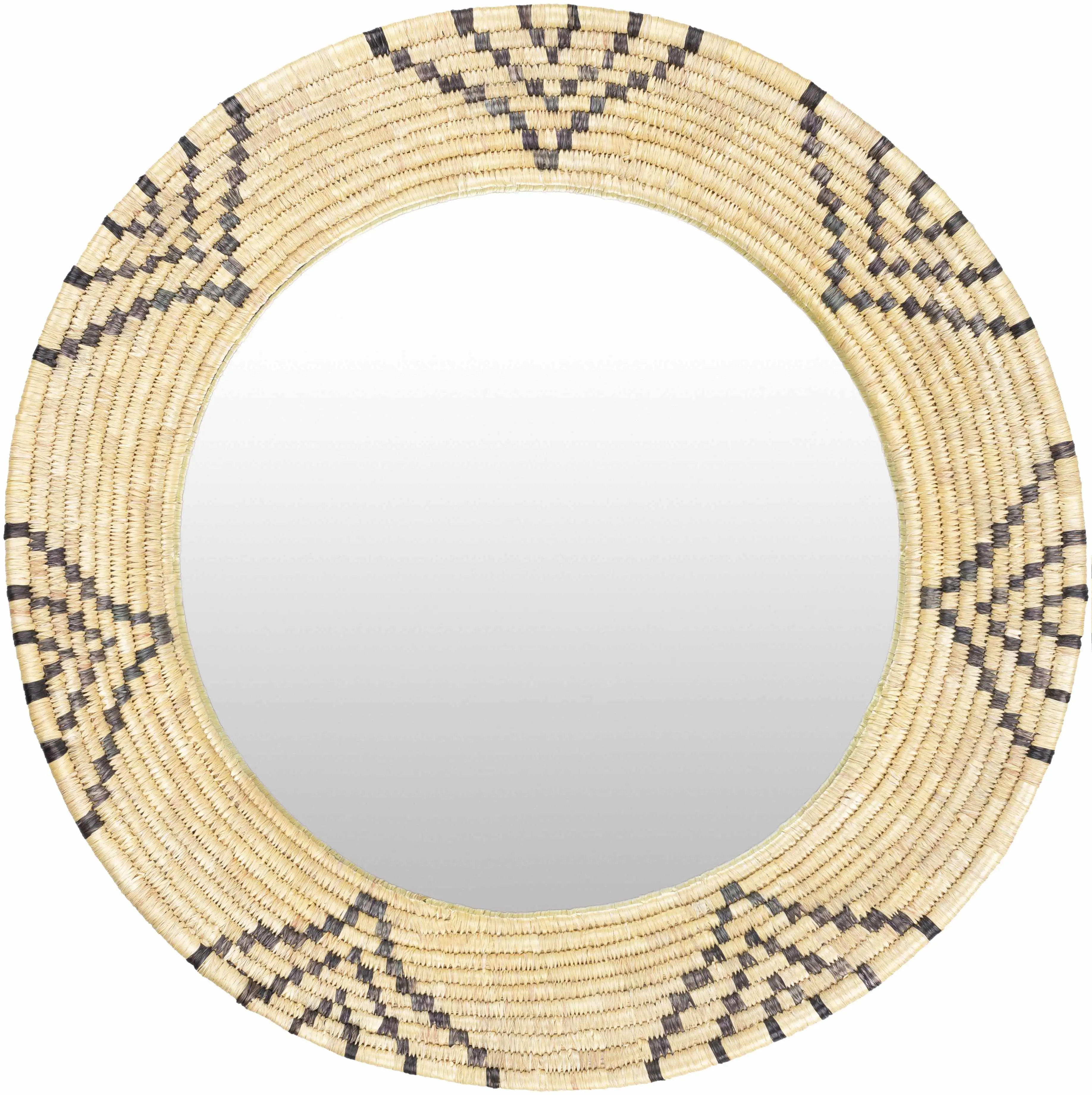 Ipilan Moon Grass Starburst Round Mirror - Natural Home Decor Accent Mirror for Bedroom Decor & Room Inspo Spaces
