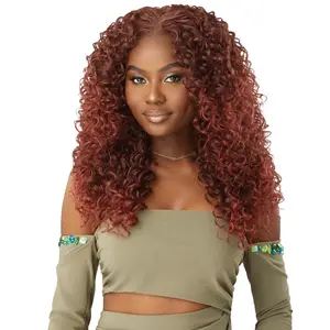 Outre Glueless 6x5 Pre-Cut Lace Closure Wig - HHB-DOMINICAN CURLY 22" - 100% Human Hair Blend