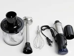 Mode Juicer & Blender Stick - 700W Power, Stainless Steel, US Plug, Multi-Speed Knob, Leak-Proof Design, Easy-to-Clean, Complete Accessories, Compact Body for Home, Travel Use